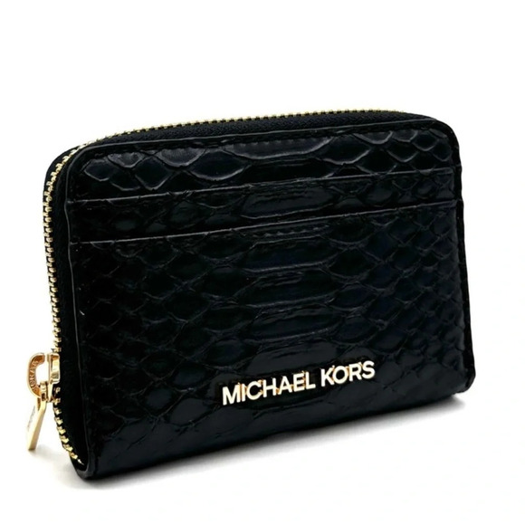 Michael Kors Medium ZA Card Case Wallet Black - Picture 1 of 8